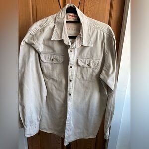 Wrangler Light‎ Tan Button-Up Shirt